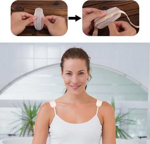 6 Pairs Bra Strap Cushion, Silicone Bra Shoulder Pads Anti-Slip Bras Straps Holder Accessories for Women (Black, White, Light Skin Color) in Saudi Arabia