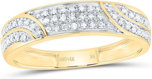 His & Hers 10K White Gold, Yellow Gold 5/8 CTW Cluster Diamond Trio Set Matching Engagement Ring Wedding Bands in Saudi Arabia