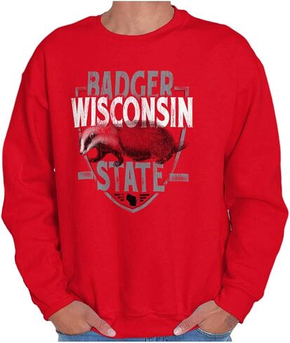 Brisco Brands Wisconsin Wispy Pride Cool Athletic Sweatshirt for Men or Women in Saudi Arabia