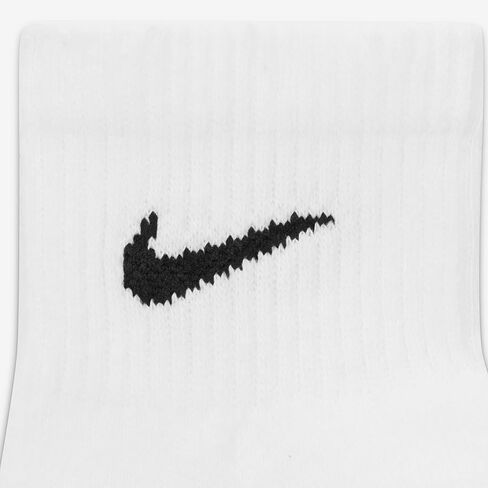 جوارب للكاحل مبطنة للاستخدام اليومي للرجال من Nike، 6 قطع Sx6899، أبيض، متوسط in Kuwait