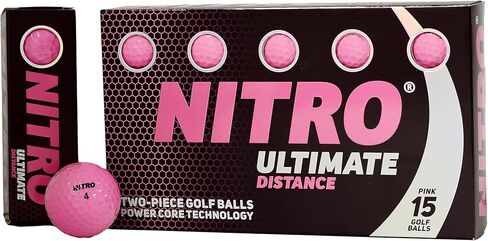 Nitro Ultimate Distance Golf Ball (15-Pack), Multi-Colored in Kuwait