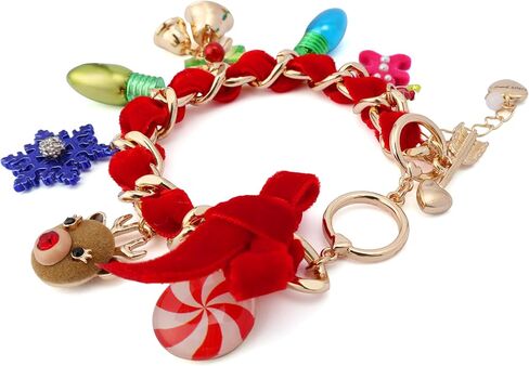Betsey Johnson Jewelry Women's Santa Baby Charm Bracelet in Saudi Arabia