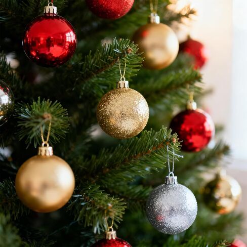 24ct Green Christmas Ball - 1.18 Inch Shatterproof Christmas Tree Decoration Ornaments Hanging Ball for Xmas Tree, Holiday, Wedding, Party in Saudi Arabia