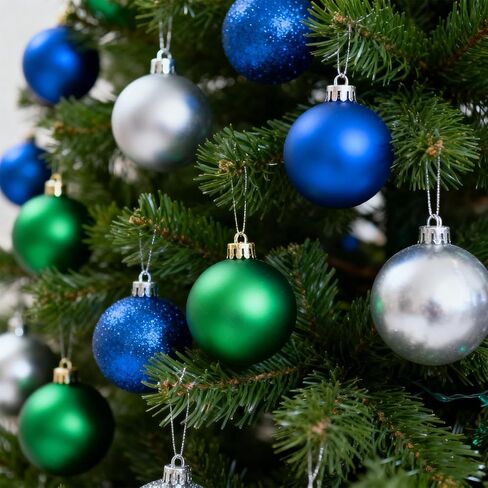 24ct Green Christmas Ball - 1.18 Inch Shatterproof Christmas Tree Decoration Ornaments Hanging Ball for Xmas Tree, Holiday, Wedding, Party in Saudi Arabia
