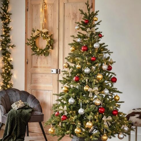 24ct Green Christmas Ball - 1.18 Inch Shatterproof Christmas Tree Decoration Ornaments Hanging Ball for Xmas Tree, Holiday, Wedding, Party in Saudi Arabia
