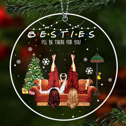 أفضل صديق الحلي للنساء، الأصدقاء الحلي لشجرة عيد الميلاد، زخرفة الصداقة، زخرفة Bestie للنساء عيد الميلاد، هدايا الصداقة in Kuwait