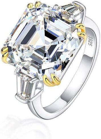 14K Solid Gold over S925 Ascher Cut 7ct 12 * 12MM Moissanite Engagement Ring, A Treasured Gift for the Fashion-Forward Women in Saudi Arabia