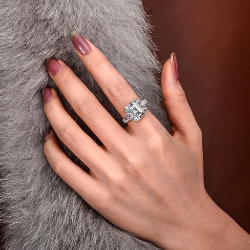 14K Solid Gold over S925 Ascher Cut 7ct 12 * 12MM Moissanite Engagement Ring, A Treasured Gift for the Fashion-Forward Women in Saudi Arabia
