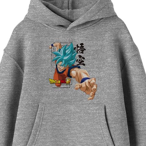 Bioworld Dragon Ball Super Super Saiyan God Attack Mode Boy's Athletic Heather Sweatshirt in Saudi Arabia