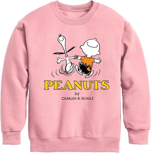 HYBRID APPAREL - Peanuts - Charlie Snoopy Dancing - Toddler & Youth Crewneck Fleece Sweatshirt in Saudi Arabia