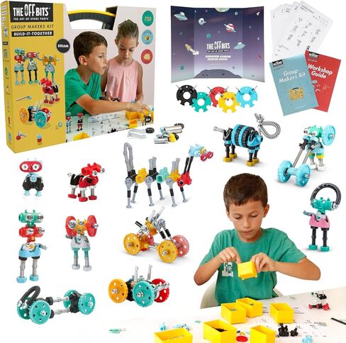 The Off Bits Space Mission Educational Build Your Own Robot Toy, Stem Building Toys for Boys and Girls, Valentine Birthday Gift for Kids Montessori Play Kit, Steam Toys for Kids Ages 6 7 8 9+ in Kuwait