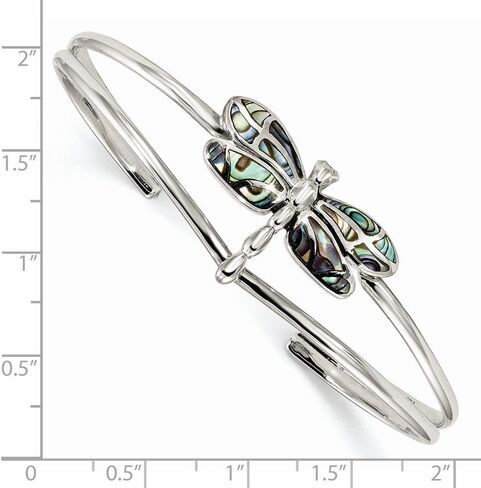 Sterling Silver Abalone Dragonfly Bangle Bracelet in Saudi Arabia
