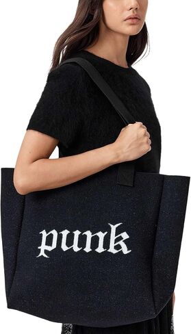AllSaints Izzy Punk East/West Tote, Black in Saudi Arabia