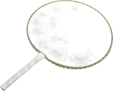Healifty Elegant Floral Embroidery Handheld Fan Tassel Decoration Chinese Round Summer Fan for Weddings Cultural Events and Stylish Outings in Saudi Arabia