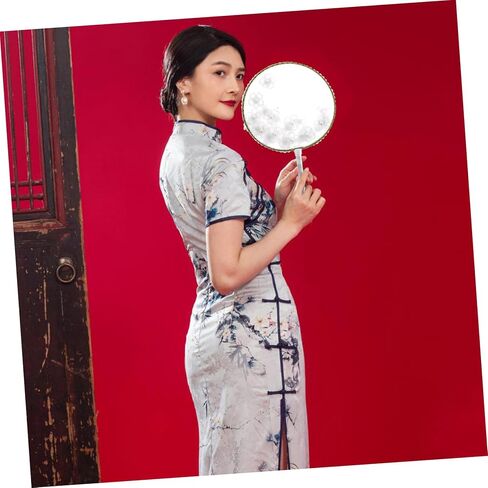 Healifty Elegant Floral Embroidery Handheld Fan Tassel Decoration Chinese Round Summer Fan for Weddings Cultural Events and Stylish Outings in Saudi Arabia