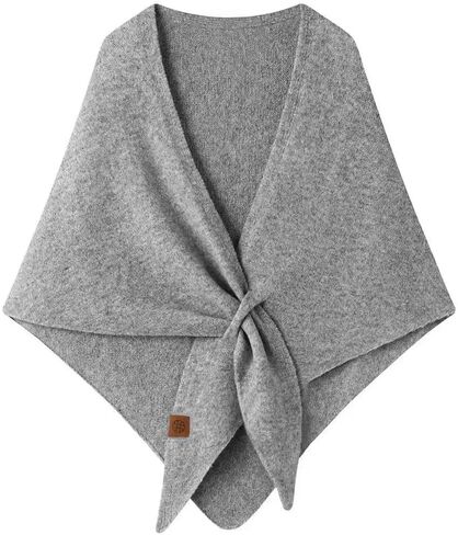 Women's Winter Chunky Wool Blend Knit Triangle Shawl Oversized Lazy Style Warm Scarf Elegant Cross-Over Wrap in Saudi Arabia