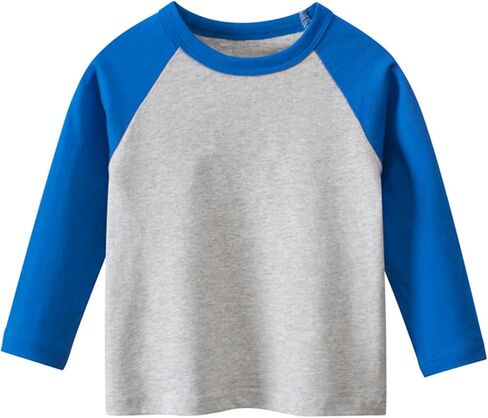 Toddler Boys Long Sleeve T-Shirts Kids Basic Crewneck Cotton Tee Shirts in Saudi Arabia