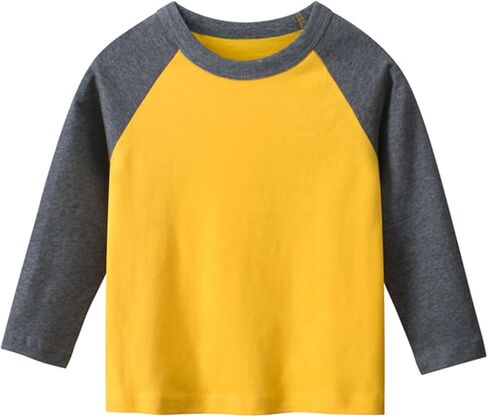 Toddler Boys Long Sleeve T-Shirts Kids Basic Crewneck Cotton Tee Shirts in Saudi Arabia