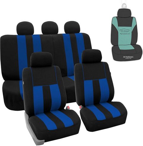 FH Group Car Seat Cover Striking Striped Front Car Seat Covers Airbag Compatible, Purple Car Seat Covers with Gift Universal Fit Interior Accessories Seat Protector for Cars Trucks and SUVs in Kuwait