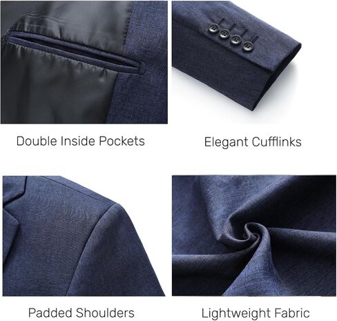 Men's Slim Fit Casual Blazer One Button Sport Coat Lightweight Suit Jacket with Patch Pocket in Saudi Arabia