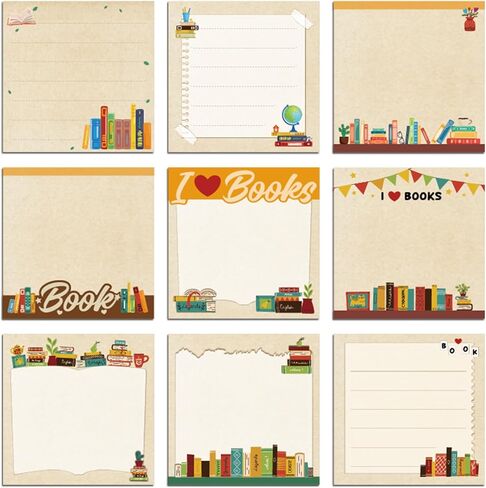 Coquettte Pink Bow Sticky Notes - 9 PCS Self Stick Note with Pink Bear Butterfly Cherry Pattern to Do List Memo Pads School Office Study Supplies for Women Girly 3x3 Inches in Kuwait