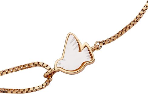 سوار بسلسلة سحب السلام من Alex and Ani بيرليزيد دوف للنساء (ذهبي لامع) in Kuwait