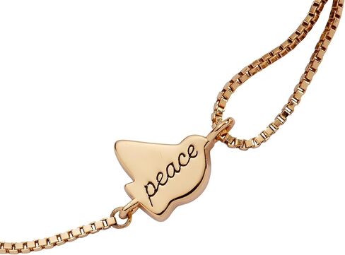 سوار بسلسلة سحب السلام من Alex and Ani بيرليزيد دوف للنساء (ذهبي لامع) in Kuwait