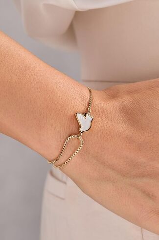 سوار بسلسلة سحب السلام من Alex and Ani بيرليزيد دوف للنساء (ذهبي لامع) in Kuwait