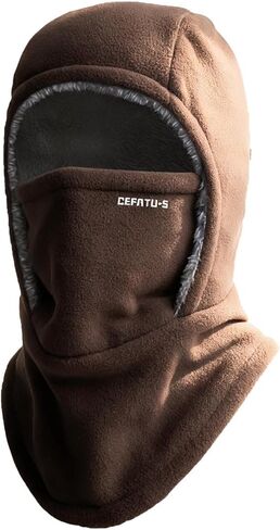 3 in 1 Hat with Scarf and Mask,Winter Windproof Sherpa Lined Hood Ski Mask,Convertible Balaclava Face Cover Hat Cap Scarf in Saudi Arabia