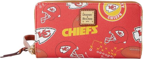 Dooney & Bourke Handbag, NFL Chiefs Large Zip Around Wristlet | Red in Saudi Arabia