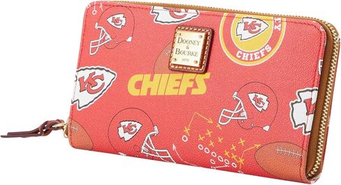 Dooney & Bourke Handbag, NFL Chiefs Large Zip Around Wristlet | Red in Saudi Arabia