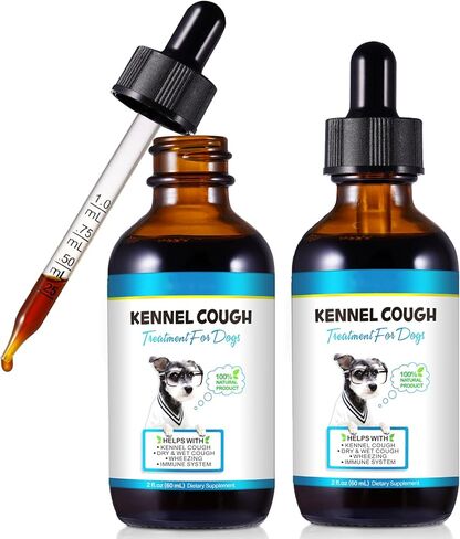 Kennel Cough for Dogs- Kennel Cough Treatment, Natural Cough Supplement for Dogs, Gentle Dog Congestion Relief, Liquid Dog Allergy Relief in Kuwait