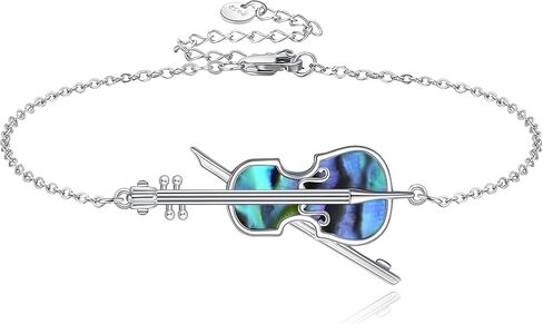 YAFEINI Violin Cello Flute Gifts for Women 925 Sterling Silver Flute Violin Bow Bracelet Jewelry Music Gifts for Violinist Cellist Flute Lovers in Saudi Arabia
