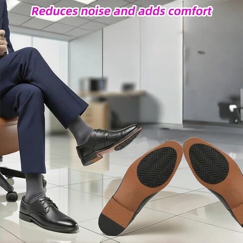 Heel Grips for Women's Shoes, 8-Pack Non-Slip Shoe Pads with Wave Pattern, Shoe Sole Protector for High Heels & Leather Soles, Anti-Skid Shoe Grips Stickers for Noise Reduction (Black) in Saudi Arabia