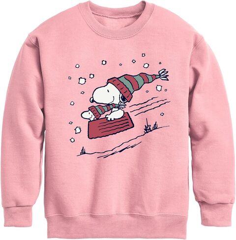 HYBRID APPAREL - الفول السوداني - Snoopy Sledding - سترة صوفية ذات رقبة دائرية للأطفال الصغار والشباب in Kuwait