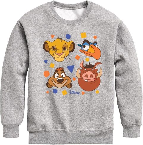 Disney The Lion King - Simba, Pumbaa, Timon, & Zazu - Toddler & Youth Crewneck Fleece Sweatshirt in Saudi Arabia
