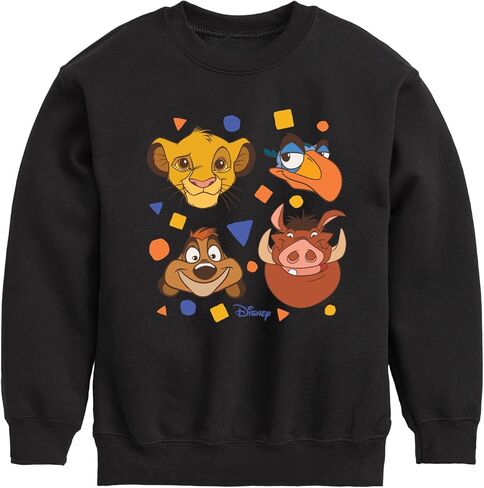 Disney The Lion King - Simba, Pumbaa, Timon, & Zazu - Toddler & Youth Crewneck Fleece Sweatshirt in Saudi Arabia