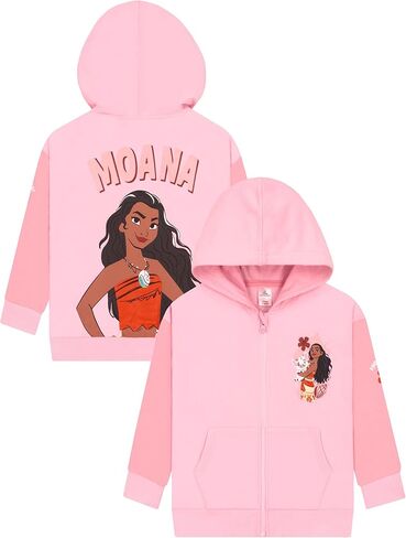 Disney Moana Girls Hoodie, Princess Girls Zip Up Hoodie, Moana Clothes, Cotton Kids Hoodies in Saudi Arabia