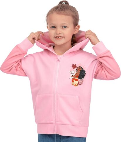 Disney Moana Girls Hoodie, Princess Girls Zip Up Hoodie, Moana Clothes, Cotton Kids Hoodies in Saudi Arabia