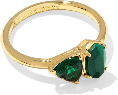 Kendra Scott Womens Tatum Band Ring Gold Green Mix,8 in Saudi Arabia