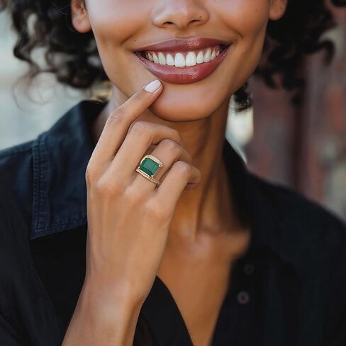 Ross-Simons 6.00 Carat Emerald Bypass Ring With .20 ct. t.w. White Topaz in 18kt Gold Over Sterling in Saudi Arabia