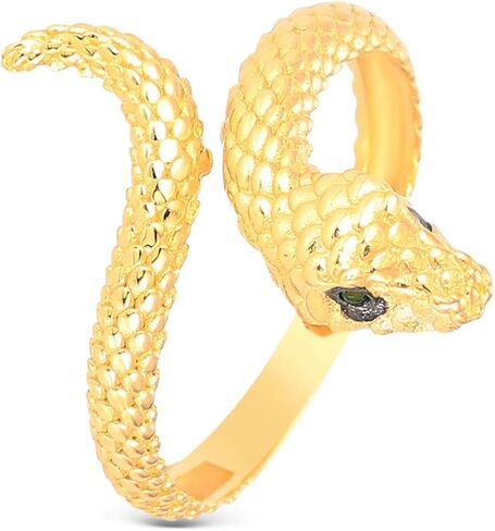Snake Ring, 14K Solid Gold Animal Ring, Dainty initial Snake Ring, Minimalist 14K Gold Snake Ring in Kuwait