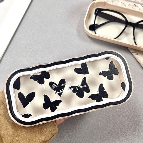 Glasses Case Hard Shell, Cute Clear Eyeglass Case for Women Girls in Saudi Arabia