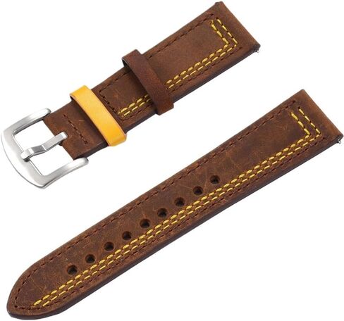 Leather Watch Bands 20/22mm Adjustable Cowhide Strap in Saudi Arabia