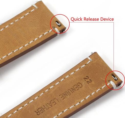 Leather Watch Bands 20/22mm Adjustable Cowhide Strap in Saudi Arabia