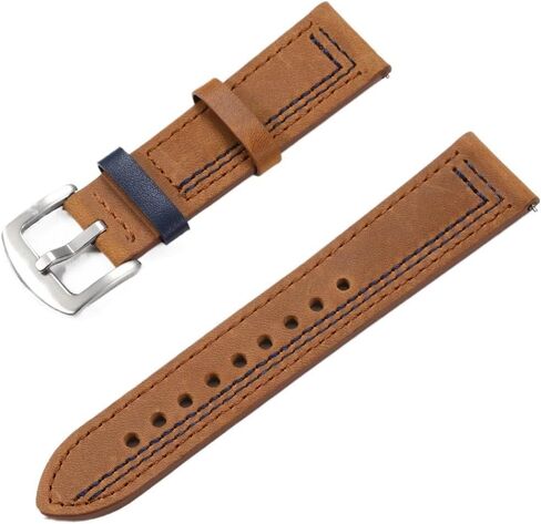 Leather Watch Bands 20/22mm Adjustable Cowhide Strap in Saudi Arabia