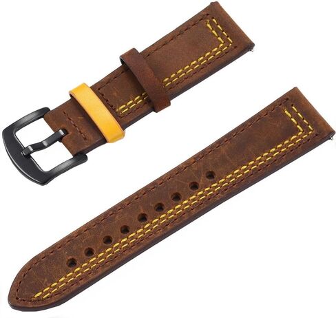 Leather Watch Bands 20/22mm Adjustable Cowhide Strap in Saudi Arabia