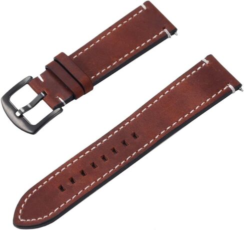 Leather Watch Bands 20/22mm Adjustable Cowhide Strap in Saudi Arabia