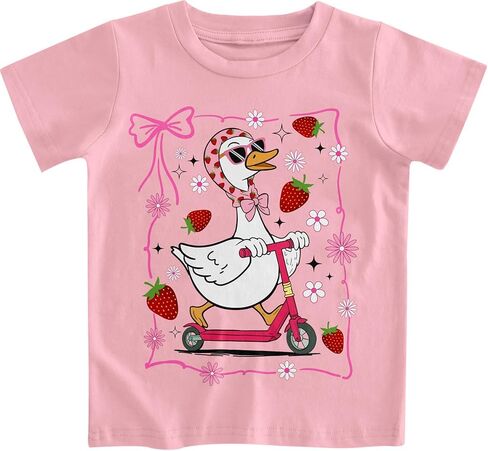 RAISEVERN Girls Clothes Cute Graphic Shirts Kids Short Sleeve T-Shirt Ocean Tee Tops Outifits in Saudi Arabia