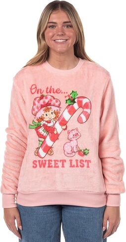 سويت شيرت نسائي من Mad Engine Strawberry Shortcake بلوفر صوف بأكمام طويلة من Sweet List in Saudi Arabia